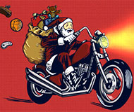 Santa Motocross Action